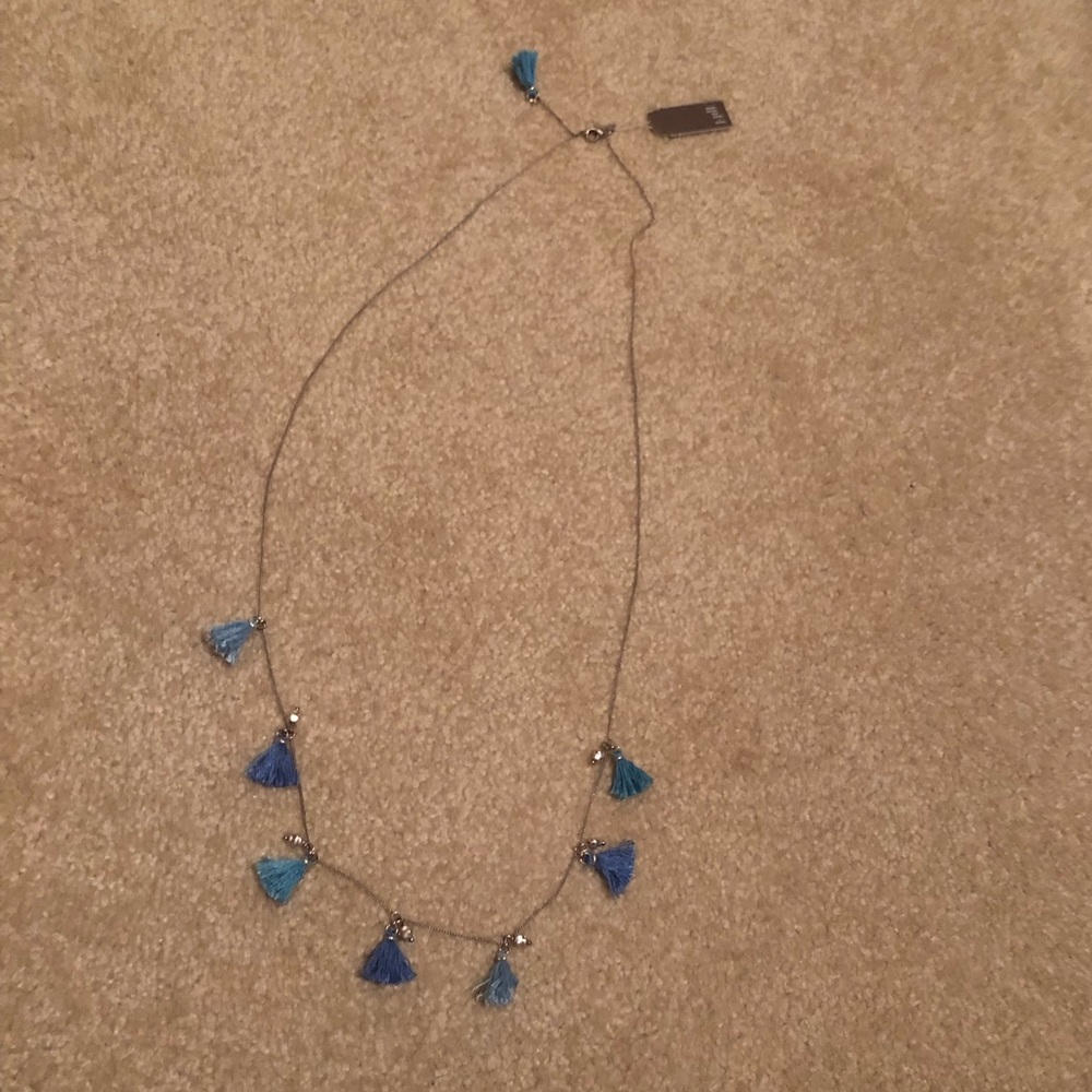 J Jill blue tassel necklace